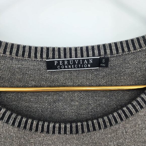 Peruvian Connection Floral Longer Length Tunic 100% Pima Cotton‎ Sweater Small - Picture 7 of 10